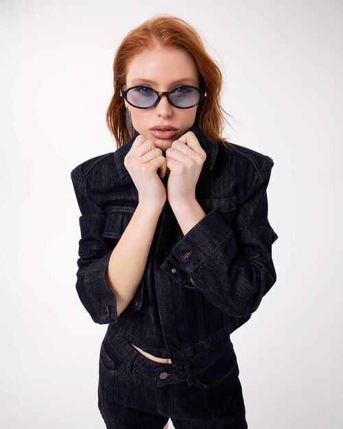 Cazadora vaquera con detalles chic, JEANS