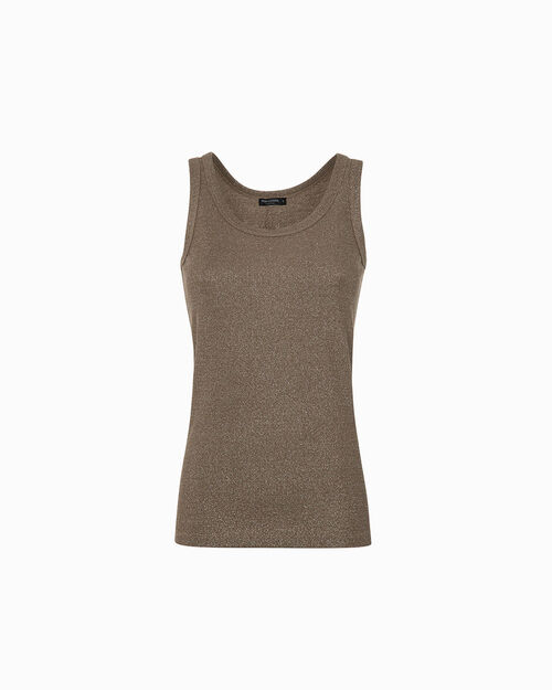 Camiseta sin mangas taupe de estilo vers&aacute;til, TAUPE