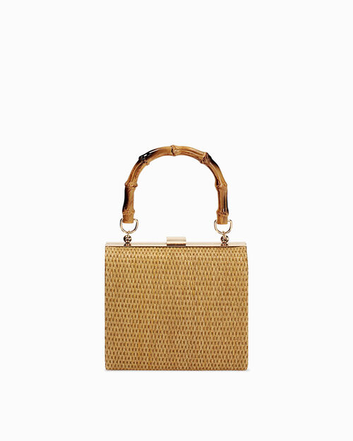 BAG MINI BAG RAFIA CAME, CAMEL