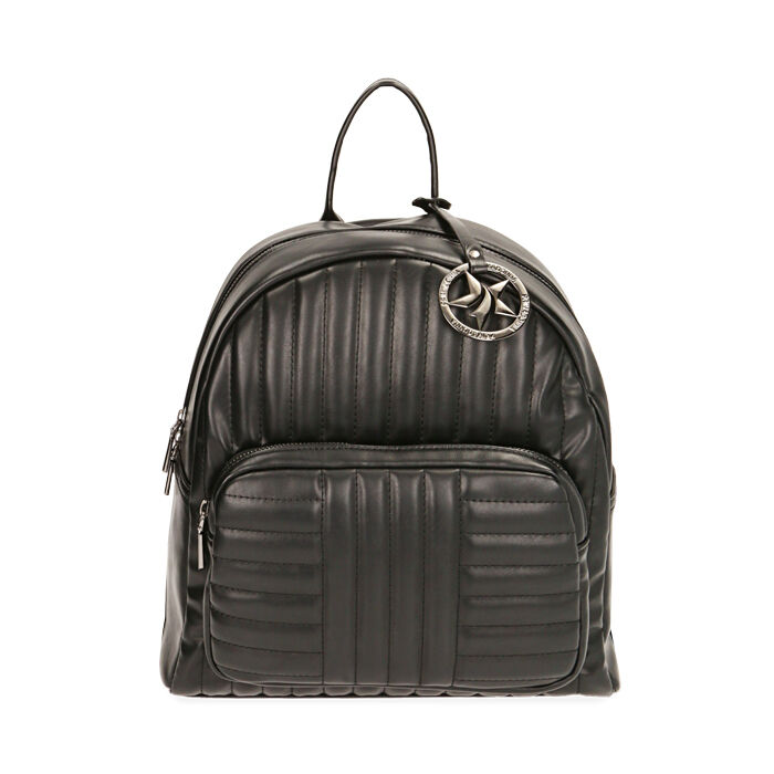 ventana Helecho Vientre taiko Mochila mujer negra acolchada | Colección Primadona