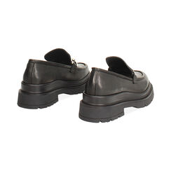 Mocassins en cuir lavé noir, Primadonna, 261050500PANERO036, 003 preview