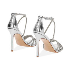 Sandalo donna argentato con strass, tacco 10,5 cm, Primadonna, 252140317LPARGE041, 004 preview