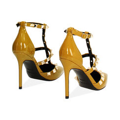 Chaussure à cambrure ouverte ocre avec talon de 10,7 cm pour femme, Primadonna, 262102032VEOCRA035, 004 preview