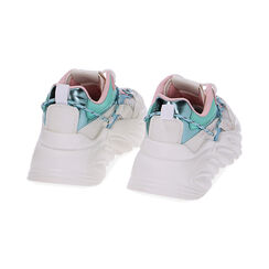 Sneakers in tessuto bianco-azzurro, Primadonna, 230172306TSBIAZ035, 003 preview