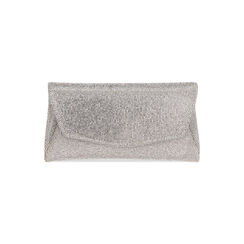 Pochette donna argento in laminato con pietre, Primadonna, 255126052LPARGEUNI, 001 preview