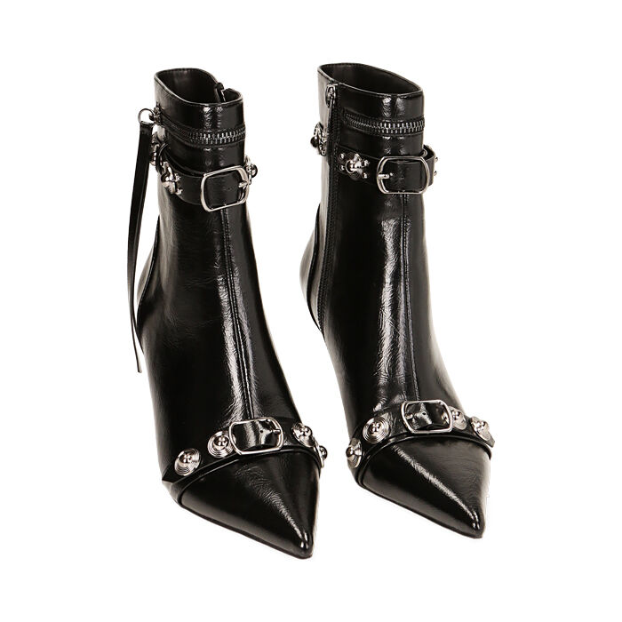 Stivaletti donna borchiati neri in naplak Primadonna Collection