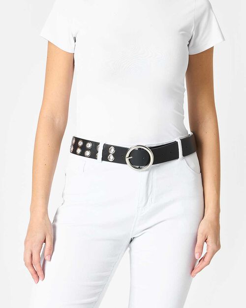 ACCESSOIRES TAILLE SYNTHETIQUE CUIR NERO, BLACK