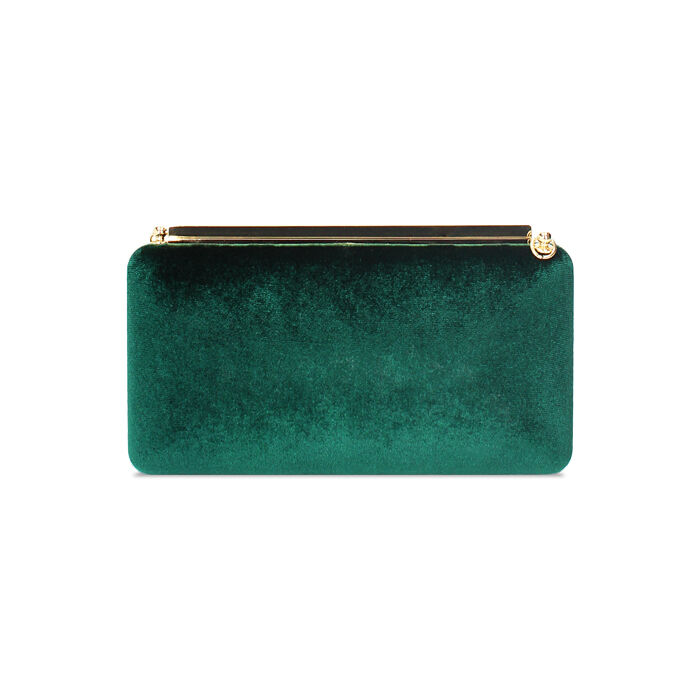 Clutch verde in velluto