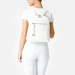 Mochila de mujer blanca, Primadonna, 255700527EPBIANUNI, 002a