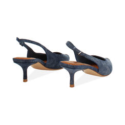Décolleté slingback donna in jeans, Primadonna, 252159103TSJEAN035, 004 preview