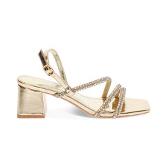 Sandalo donna argento con pietre, tacco largo 5,5 cm, Primadonna, 254941776LPOROG035, 001 preview