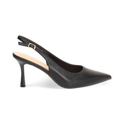 D&eacute;collet&eacute; nere slingback tacco 8 cm, Primadonna, 274929701EPNERO035, 001 preview