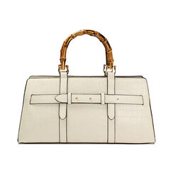 Borsa a mano donna panna stampa cocco, Primadonna, 25M740312CCPANNUNI, 001 preview