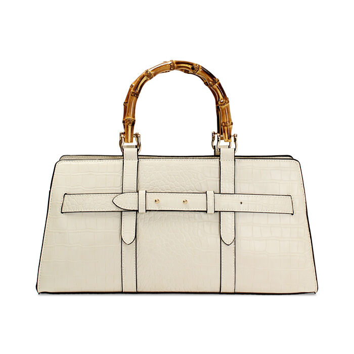 Borsa a mano donna panna stampa cocco, Primadonna, 25M740312CCPANNUNI