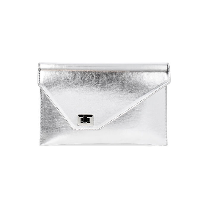 Pochette donna argento in laminato, Primadonna, 255125554LMARGEUNI