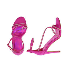 Sandales en satin fuchsia, talon 10 cm , Primadonna, 192174221RSFUCS036, 003 preview