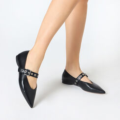 Ballerines femme noires à pointe, Primadonna, 25P814606EPNERO035, 002a