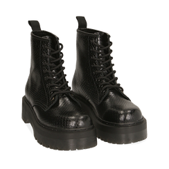 Anfibi platform neri stampa vipera, Primadonna, 162800001EVNERO035, 002a