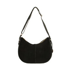 BORSA BORSA A SPALLA CAMOSCIO NERO, Primadonna, 22U309911CMNEROUNI, 002a