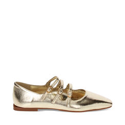 WOMEN SHOES BALLERINA LAMINATED OROG, 234929505LMOROG035, 001a