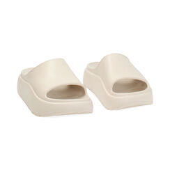 Sandales de plage femme crème en PVC, Primadonna, 254740613PVPANN036, 003 preview