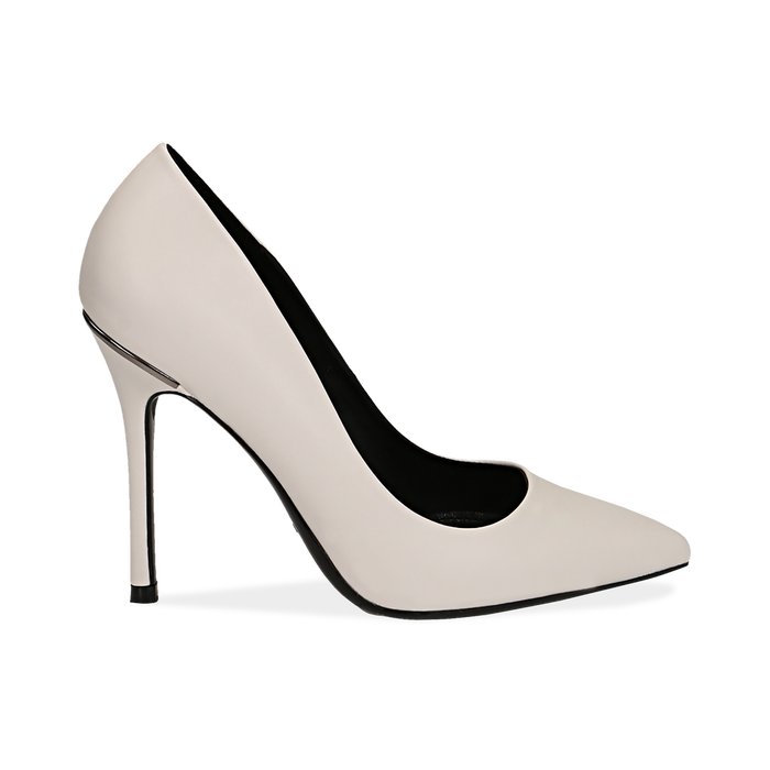 Decollete Bianche In Eco Pelle Tacco 11 Cm Primadonna Collection