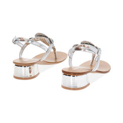 Sandale à petit talon femme argent-bleu, Primadonna, 254946606LMARBL035, 004 preview