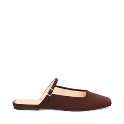 Sabots femme marron chocolat en tissu, Primadonna, 25N146006LYMORO036, 001a