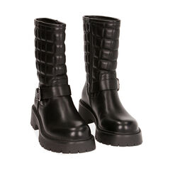 Bikers negros, tacón de 4,5 cm, Special Price, 183005702TPNERO037, 002a