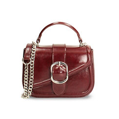 Mini bag bordeaux in materiale lucido, Primadonna, 26D519931EUBORDUNI, 001a
