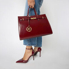Borsa a mano bordeaux con tracolla removibile, Primadonna, 265731833EUBORDUNI, 002 preview