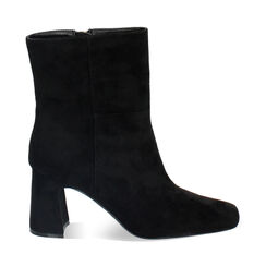Tronchetto nero, tacco largo 9 cm, Primadonna, 242101703MFNERO035, 001 preview