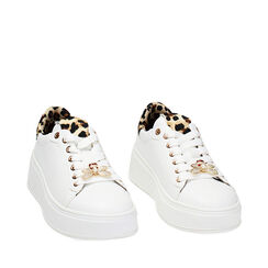 Sneakers bianco leopardate, Primadonna, 239326707EPBILE036, 002a