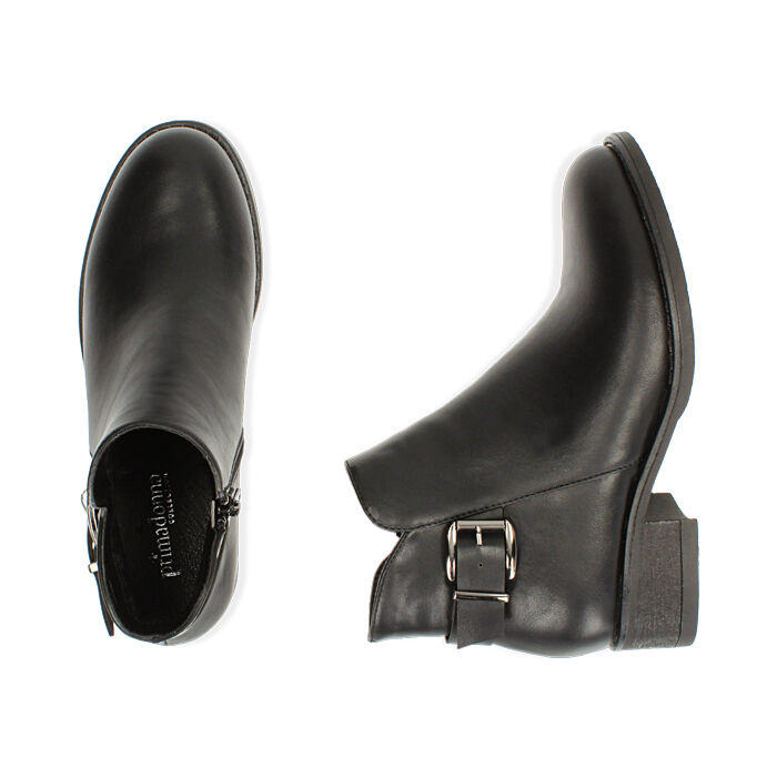 Ankle boots de mujer negros, tacón 4 cm | Primadonna Collection