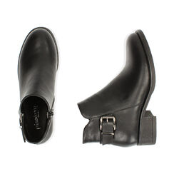 Ankle boots noirs, talon 4 cm , Soldés, 180621683EPNERO035, 003 preview