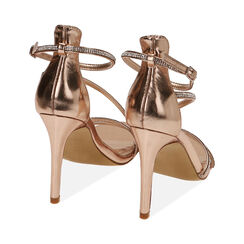 Sandales &agrave; talons rose-or en lamin&eacute;, Primadonna, 232174221LMRAOR035, 003 preview