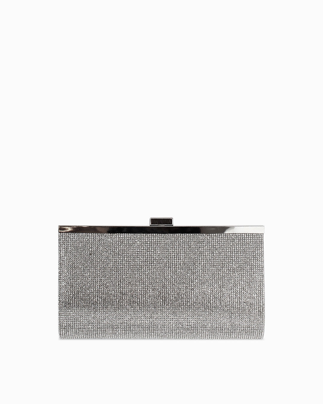 Pochette argento con pietre scintillanti