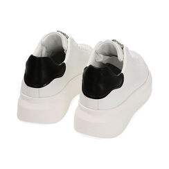 Sneakers bianche, suola 4 cm, Primadonna, 212806632EPBIAN035, 003 preview