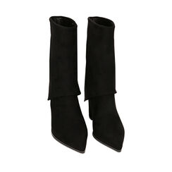 WOMEN SHOES DEMI-BOOT MICROFIBER NERO, 223003105MFNERO035, 002a