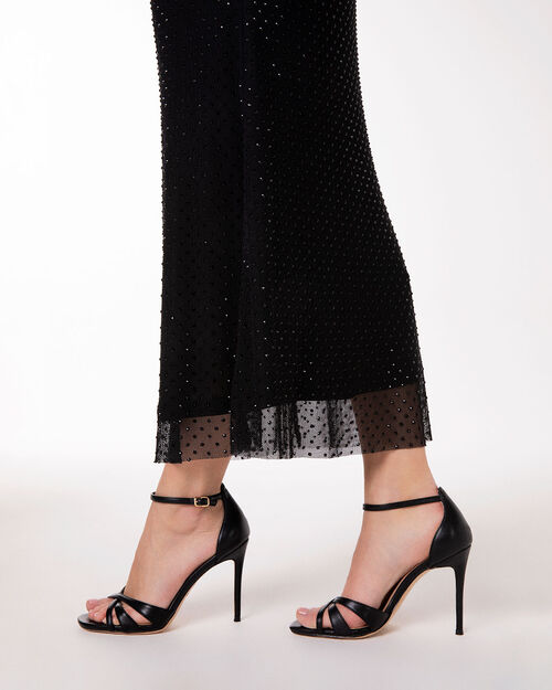 Sandali neri tacco 10 cm, BLACK
