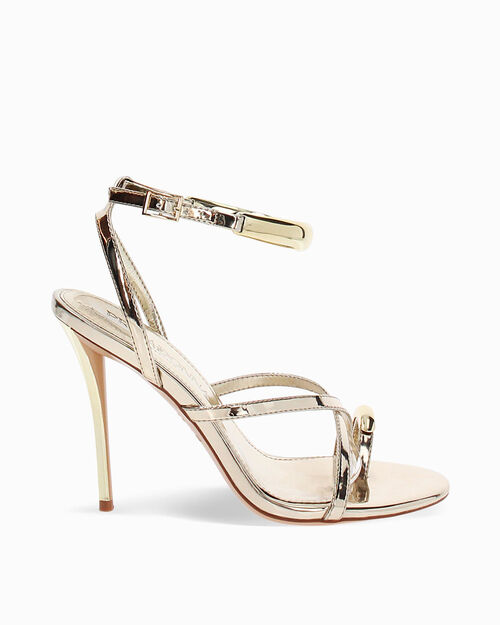 Sandali oro con tacco 10,5 cm, GOLD