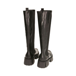 Botas negro de cuero, tacón 7 cm , Special Price, 18L622290PENERO036, 003 preview