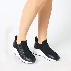 Slip on mujer negra en tela, Primadonna, 252850903TSNERO036, 002a
