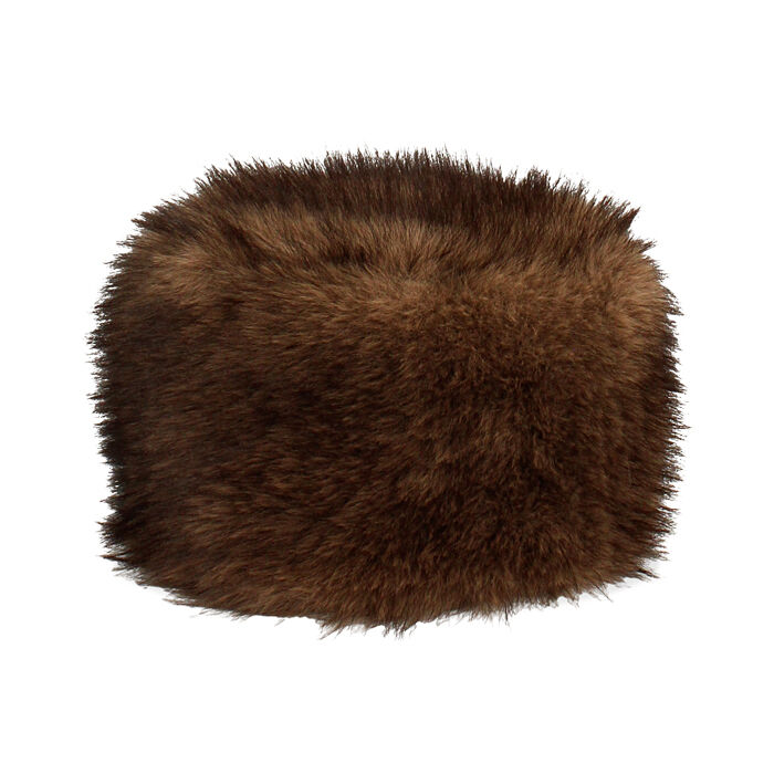 Chapeau en fourrure synthétique brun foncé, Primadonna, 26B441401FUMOROUNI