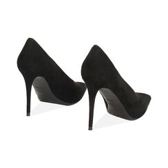 Escarpin noir en microfibre avec talon de 10 cm, Primadonna, 262130601MFNERO036, 005 preview