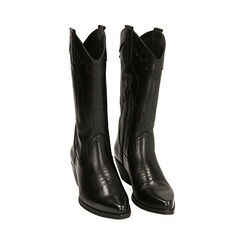 Stivali texani neri in pelle, Primadonna, 23B810812PENERO036, 002 preview