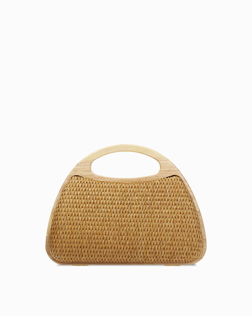 BAG MINI BAG RAFIA CAME, CAMEL