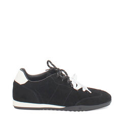 Sneakers in camoscio nero con doppio laccio, Primadonna, 260627802CMNERO036, 001a