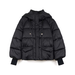 Piumino nero corto con cappuccio, Primadonna, 266506331TSNEROM, 001 preview