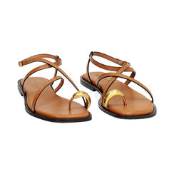 Sandali bassi donna cognac, Primadonna, 25M742048EPCOGN035, 003 preview